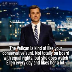 haveagaydayorg:  Picture of Jimmy Kimmel “The vatican is