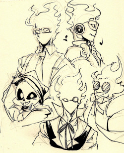 mikey-ho:  UT Sansby doodle and comicMany new au Grillby, I’m