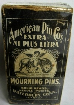 inkfromtheoctopus:American Pin Company.Mourning Pins.19th century.Because