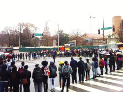 englandsdreaming:  Students block an intersection on the campus