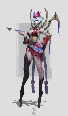 league-of-legends-sexy-girls:  Elise Blood Moon Cocept by Zeronis