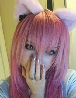 kittensplaypenshop:    Pink cat ears no inner fur :3  