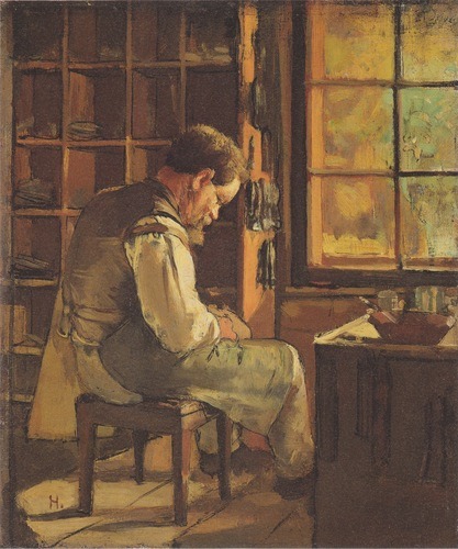 artist-hodler:  The cobbler by the window, 1882, Ferdinand Hodler