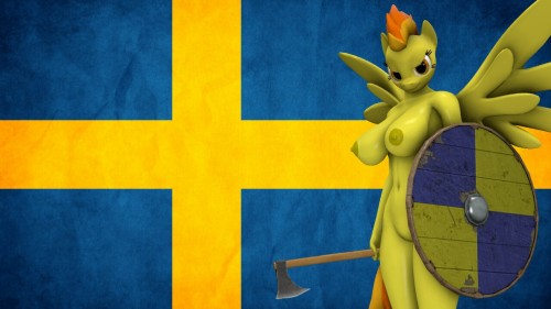Today is the Swedish National Day, have some swedish Spitfire and her äppelpaj.