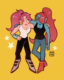 aukives:Leela and Undyne. Two of my fav ladies.