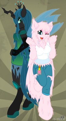 jcosneverexisted:kirrol:FlufflePuff And Chrysalis (Anthro) by