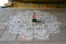  NeSpoon is a street artist from Warsaw, Poland. Her artistic