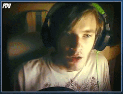 he’s really scared… poor Pewdie)