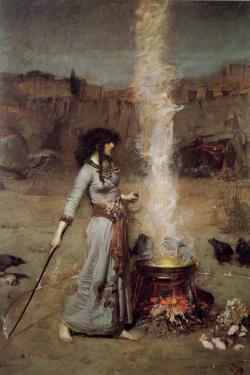 im-not-mine:  John William Waterhouse, The Magic Circle, 1886.