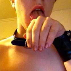 bdsmpetplay:  Hey, I’m a male kitten. Master made me take the