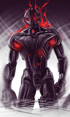 darklitria:    i wanted to give Ultron a shot in drawing the