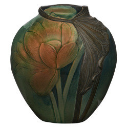 indigodreams:Virginia B. Demarest for Rookwood Pottery, Lotus