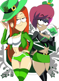 ninjaspartankx55:  Happy belated St.Paddy’s Day, everybody! NSFW version here: http://manic-city.tumblr.com/post/141492760023/happy-belated-stpaddys-day-everybody   Nice pinup, Ninja!!