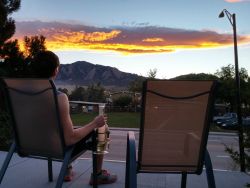 reddlr-trees:  Took this picture of my buddy on his roof during