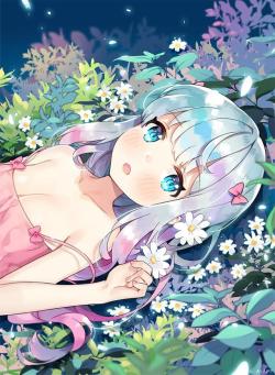 moehi:  花とさぎり [Sagiri and Flowers]