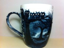 lohrien:  Hand Painted Mugs by Susan Fields 