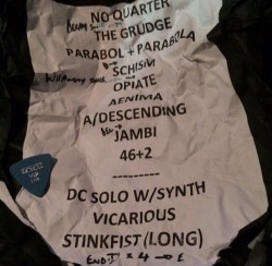 TOOL SETLIST