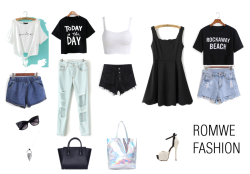 flowure:  *** sassy look with romwe black/jeans/white *** keep