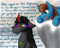 askspades:  Everypony has a story to tell, sir. Even me! Sometimes