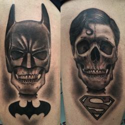 dubuddha-tattoo:    #Batman vs #Supermanby pol_art  