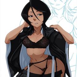 tovio-rogers:#rukia drawn up for #patreon alternate version available