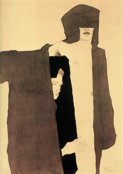 klimt-artwork:  Egon Schiele,Paar, 1909 