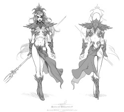 pardoart:  Some concepts for a dark queen elf miniature www.pardoart.com