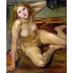 erosimagined:Nude Girl on a Rug by Lovis Corinth
