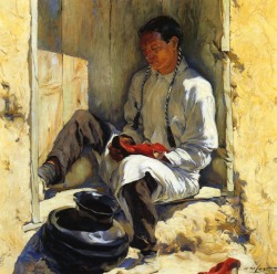 k-art-history:   The Red Moccasins, 1917 Walter Ufer   