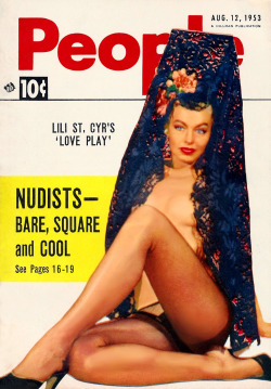 Lili St. Cyr adorns the cover of this August 12 - 1953 issue