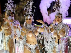   Rio Carnival Brazil 2014, via The World Festival.    Revelers of the Grande Rio samba school perform during the first night of carnival parade at the Sambadrome in Rio de Janeiro, Brazil on March 2, 2014. (Photo by Tasso Marcelo/AFP Photo)  