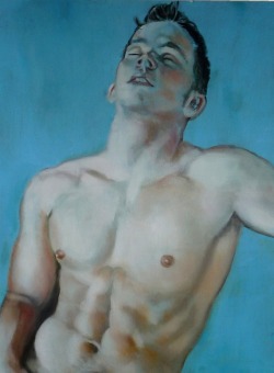 Cody Furguson, Blue Sky (detail),oil on panel