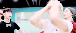 thatgotseven-deactivated2016040:  awkward couple markjae strikes