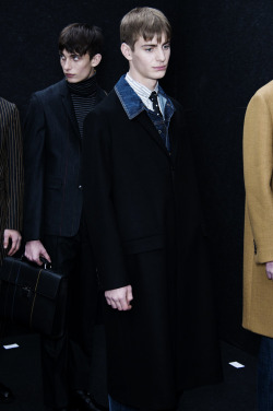 fashionloveskarl:  Ben and Kyle at Dior Homme backstage 