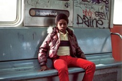 retronewyork:  Young Man on the Train, Long Island City, NY, 1985 © Robert Herman   NYC where u at?