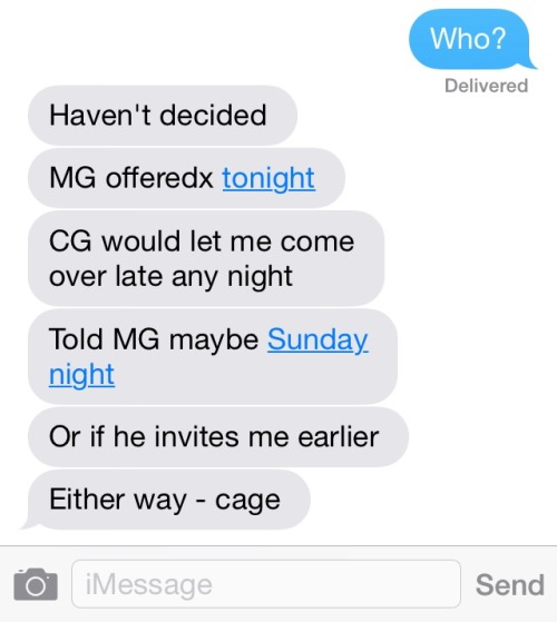 oregoncuckold:  Texts from Mistress tonight. 