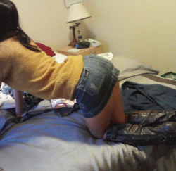 adorablesexyslut:  We were going out. I demanded a skirt!  She