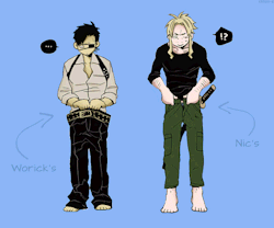 kaneki-e:  Nicolas and Worick :: clothes swap & goofing