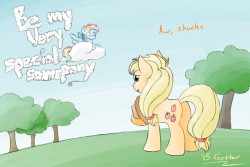 featherdraws:Hearts and Hooves Days - AppledashAJ: But you couldn’t