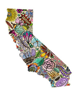 canvaspaintings:  Art Print. California Floral by studiopetite