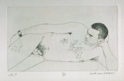 etchingwithaquatint:Beth Van Hoesen. Reclining, E. Seated, W.