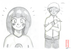 entous-art:  Something quick for the 5th prompt of NaruHina month: “Whiskers”Naruto