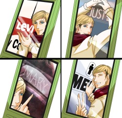 xin-yii:  I HAVEN’T seen any eruri version of this meme so