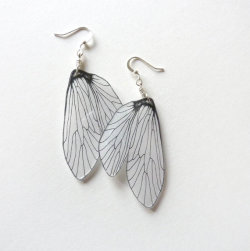littlealienproducts:  wing dangle earrings // ย 