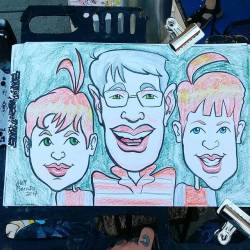 Doing caricatures at Dairy Delight! #caricature #malden #drawing