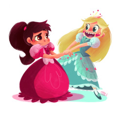 artbyg7:Give me these two ruling Mewni together as Queen Star