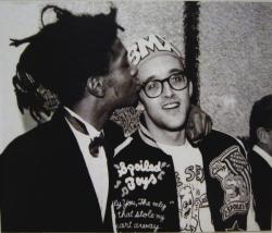bjorgg:  Jean Michel-Basquiat with Keith Haring