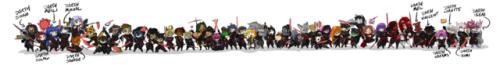shonuff44:  Well here is the FINISHED version of Squeek’s Sith line-up (finished on time BTW). With the finished lighting effects and the guest of honor finally arriving (can you find him? ), the party can now start. I want to thank EVERYONE that sent