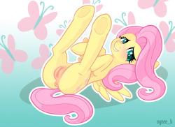 syoeeb:  Fluttershy Pinup it’s kind of refreshing to draw something