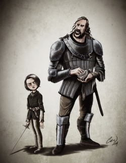 picandscroll:  Arya & The Hound “Clegane and Stark”